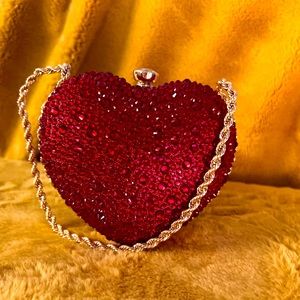 Red Apple Heart Clutch